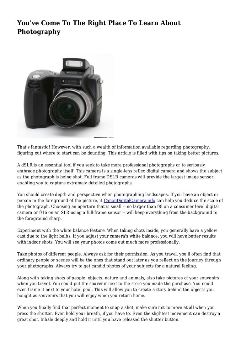 How to learn to photograph professionally with the help of any camera How to learn to photograph professionally with the help of any camera